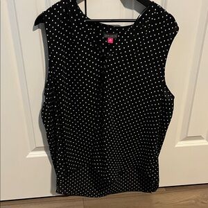 Vince Camuto Black and White Polka Dot Blouse